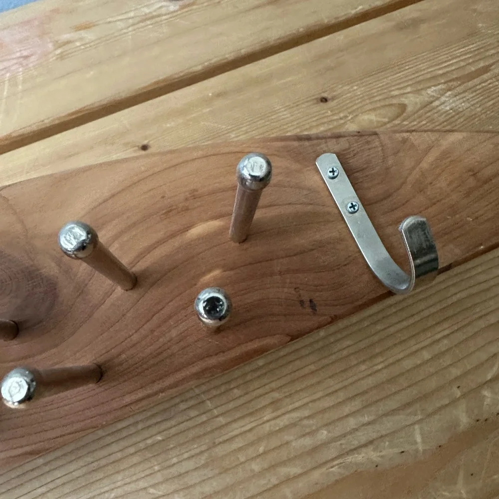 Brookstone Natural Wood Double Sided Tie and Belt Organizer